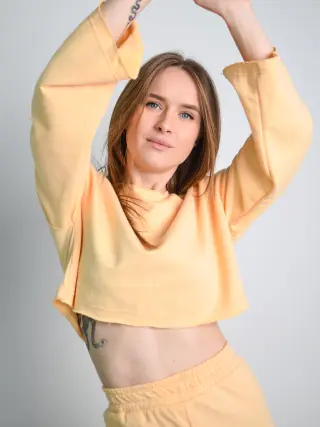 Спортивний костюм з тринитки жіночий TORN REVER персиковий розмір