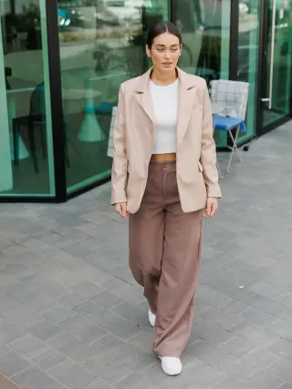 Camel Palazzo Pants