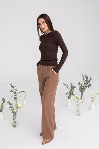 Camel Palazzo Pants