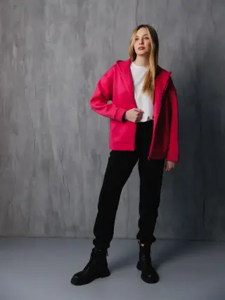 Худі Джуді фуксія на флісі