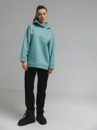 Худі Greta утепленний м'ятний