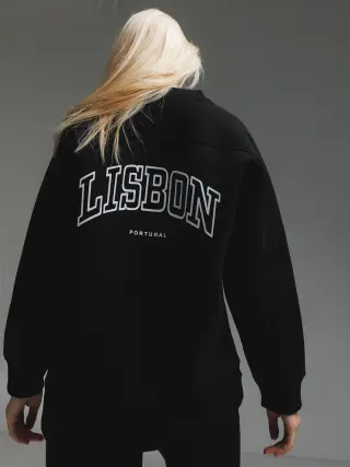 Світшот LISBON утепленний чорний