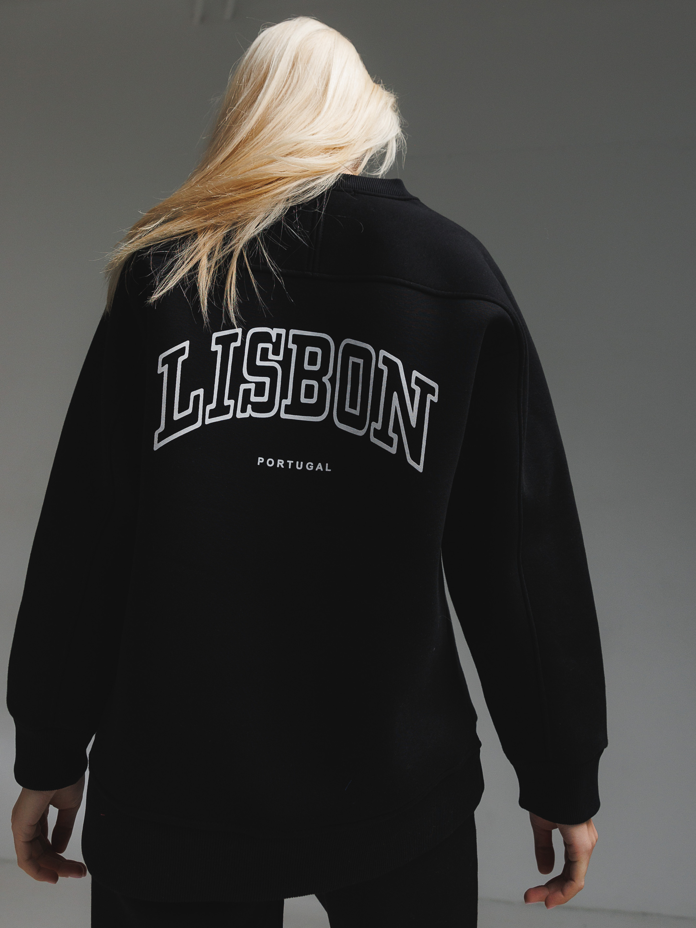 Світшот LISBON утепленний чорний