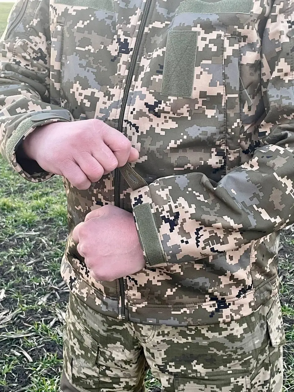 Тактична демісезонна куртка Soft Shell Піксель