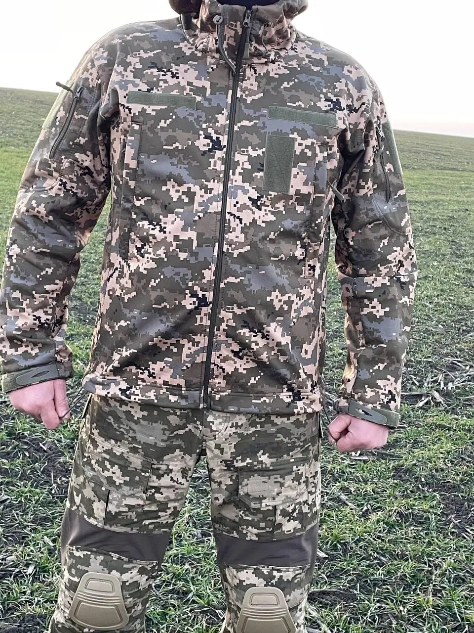 Тактична демісезонна куртка Soft Shell Піксель