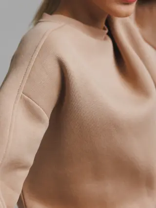 Another Quilted Sweatshirt Beige