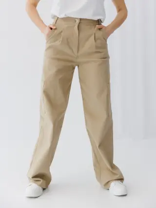 Beige Cargo Pants