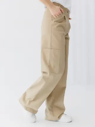 Beige Cargo Pants