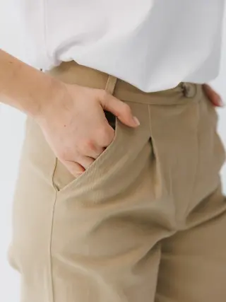 Beige Cargo Pants