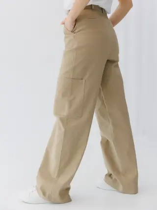 Beige Cargo Pants