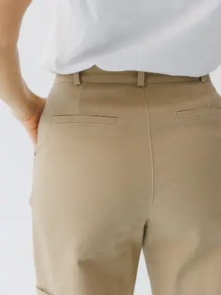 Beige Cargo Pants