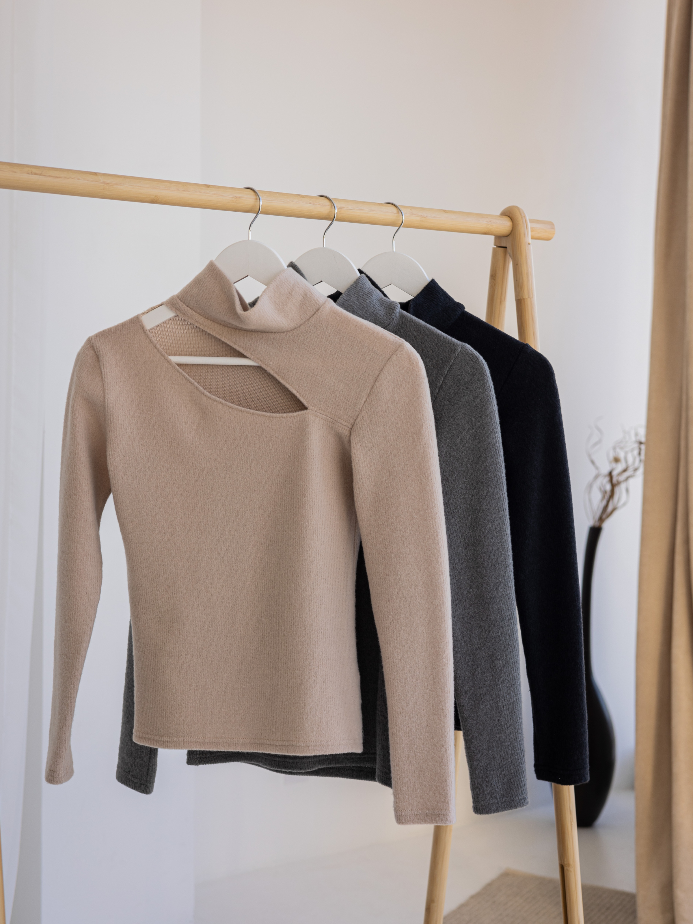 Beige Keri Long Sleeve with Cutout
