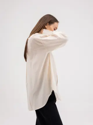 Oversized Mia Voile Shirt Milk