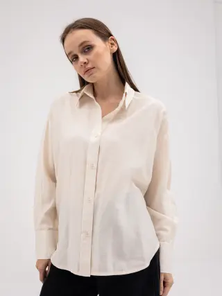 Oversized Mia Voile Shirt Milk