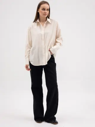 Oversized Mia Voile Shirt Milk