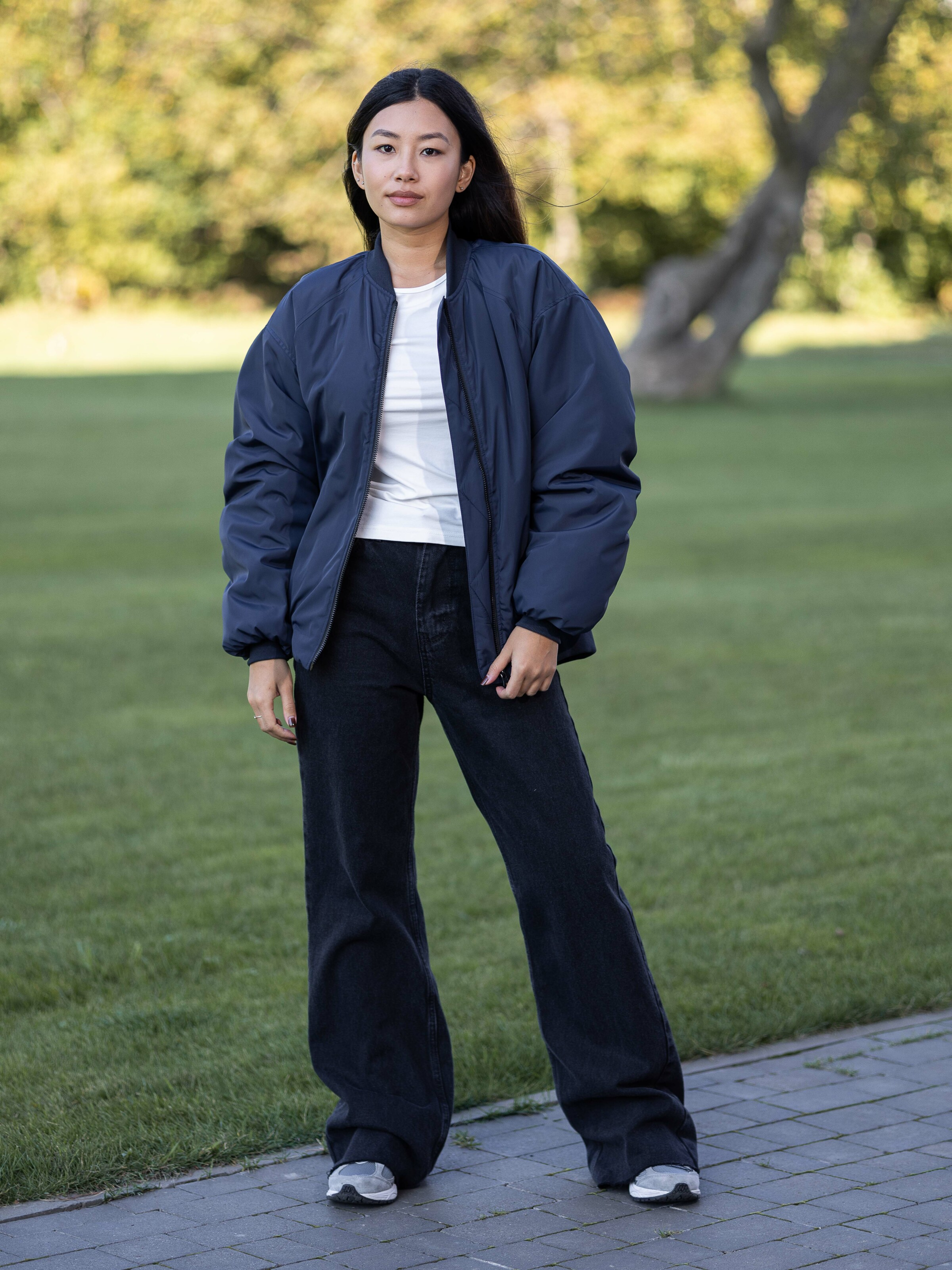 Haley Women's Bomber Jacket Navy Blue