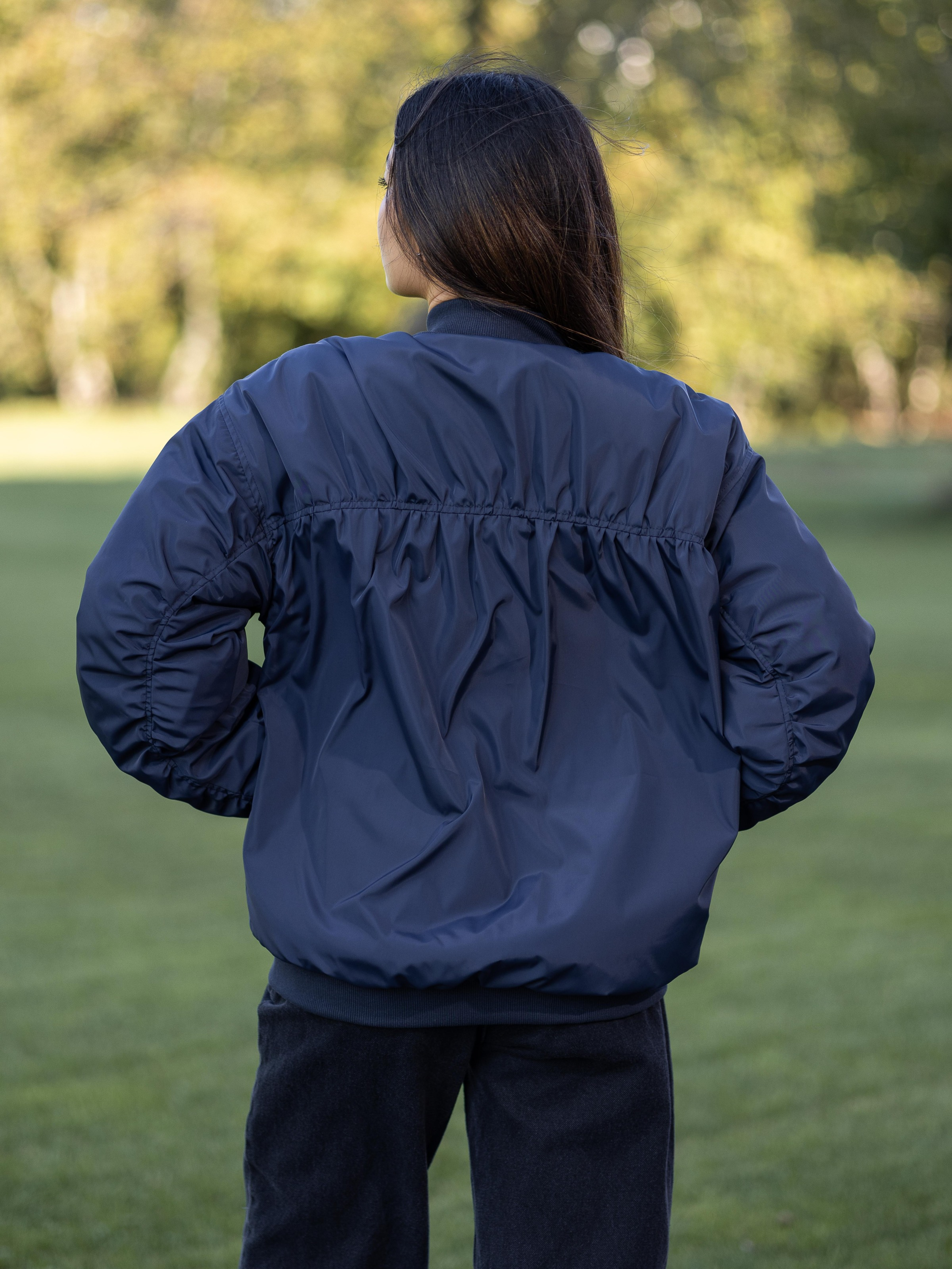 Haley Women's Bomber Jacket Navy Blue