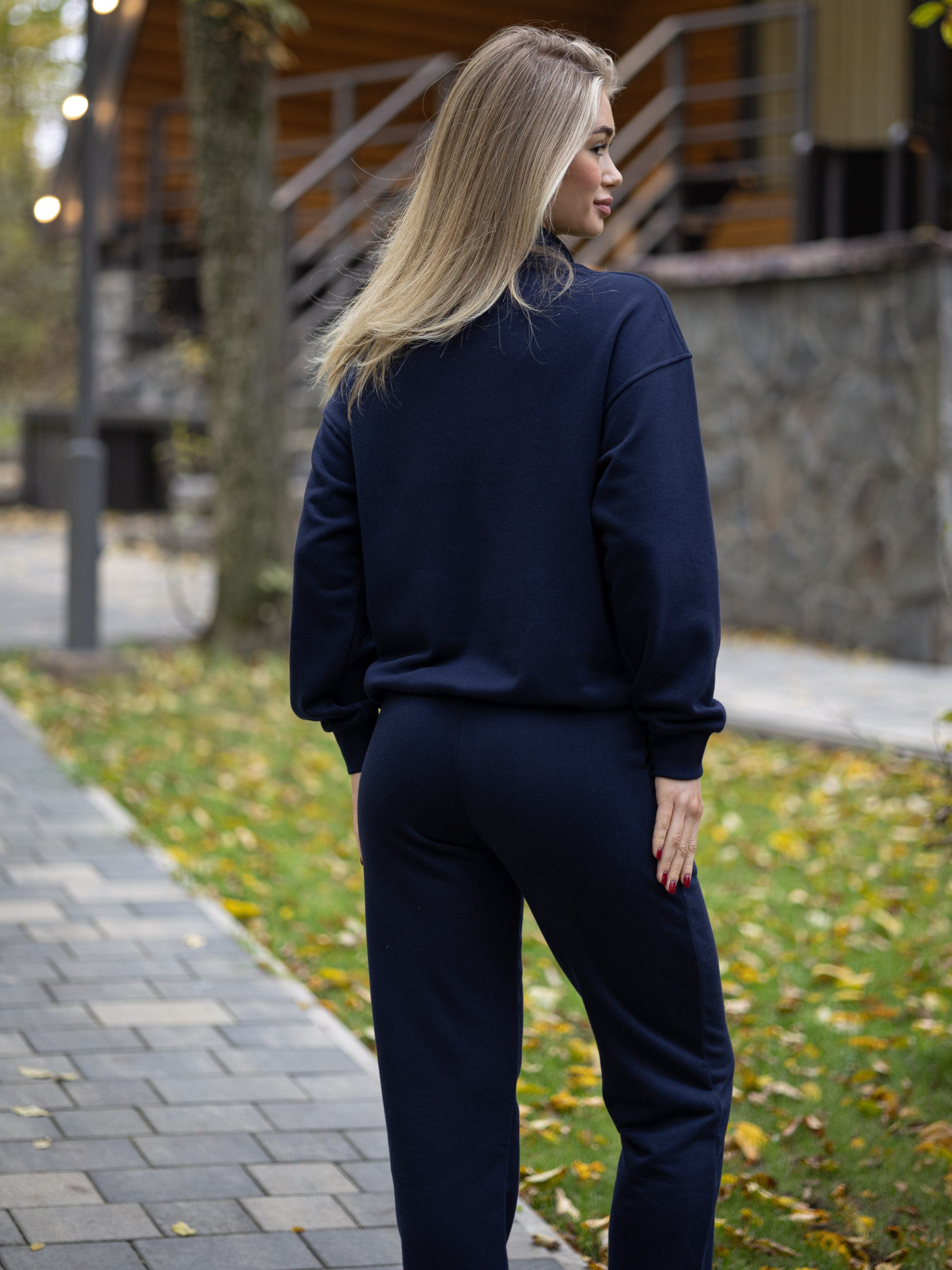 Women's Sports Suit from Trinit ZIPPER REVER Navy Blue