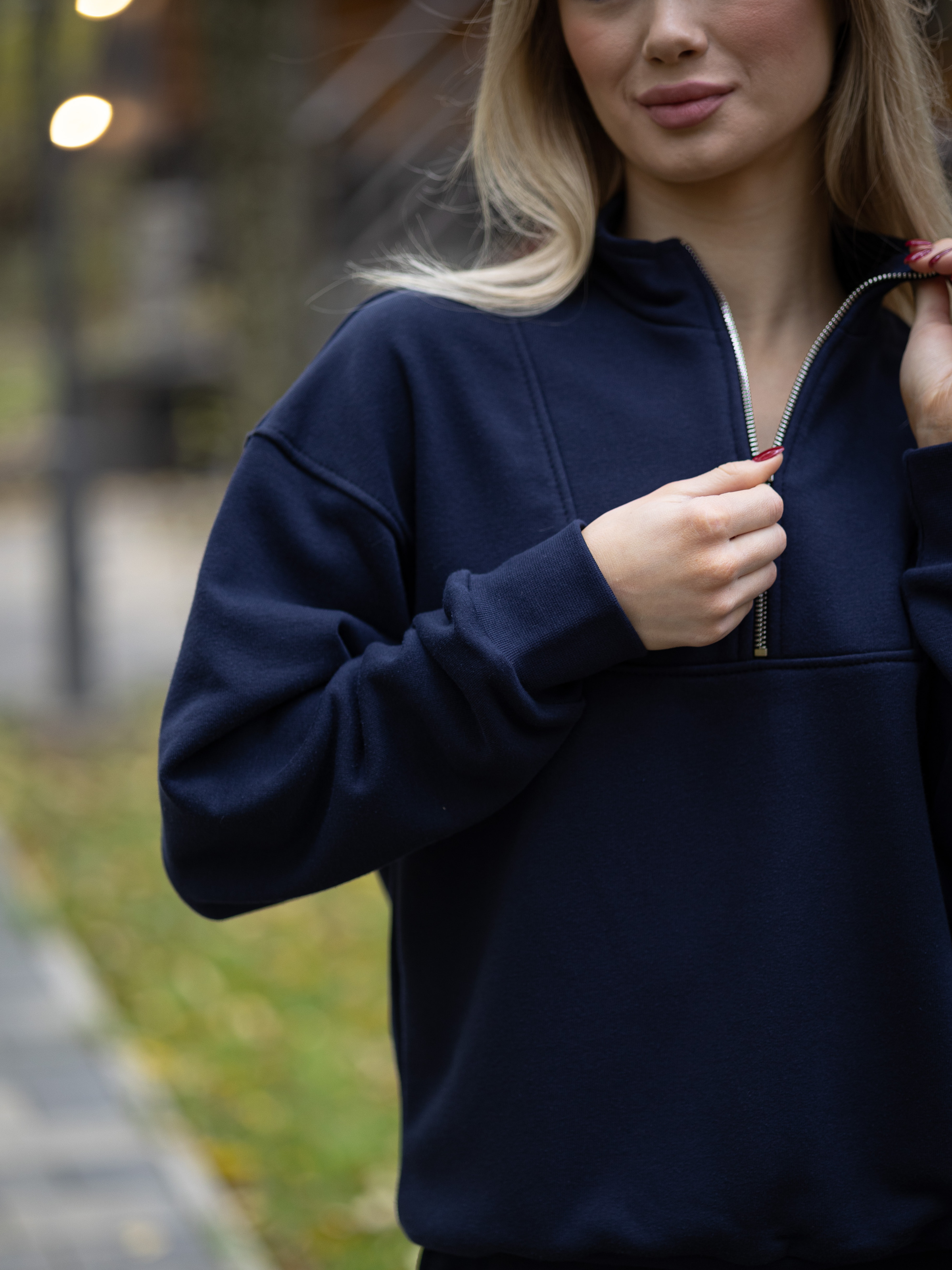 Women's Sports Suit from Trinit ZIPPER REVER Navy Blue