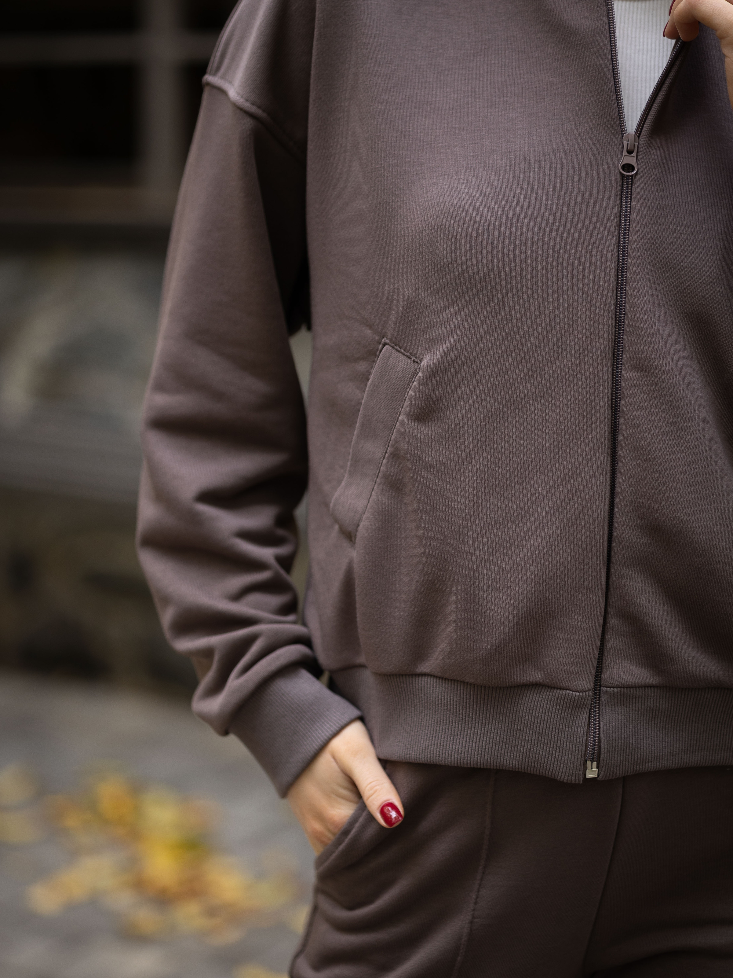 Women's Sports Suit from Fleece Khloya REVER Chocolate
