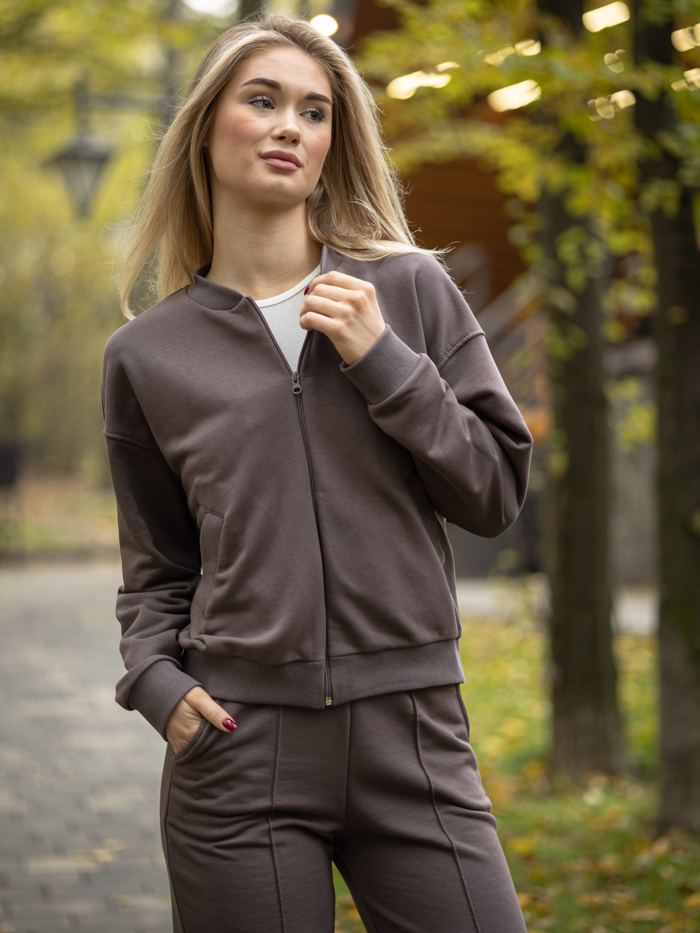 Women's Sports Suit from Fleece Khloya REVER Chocolate
