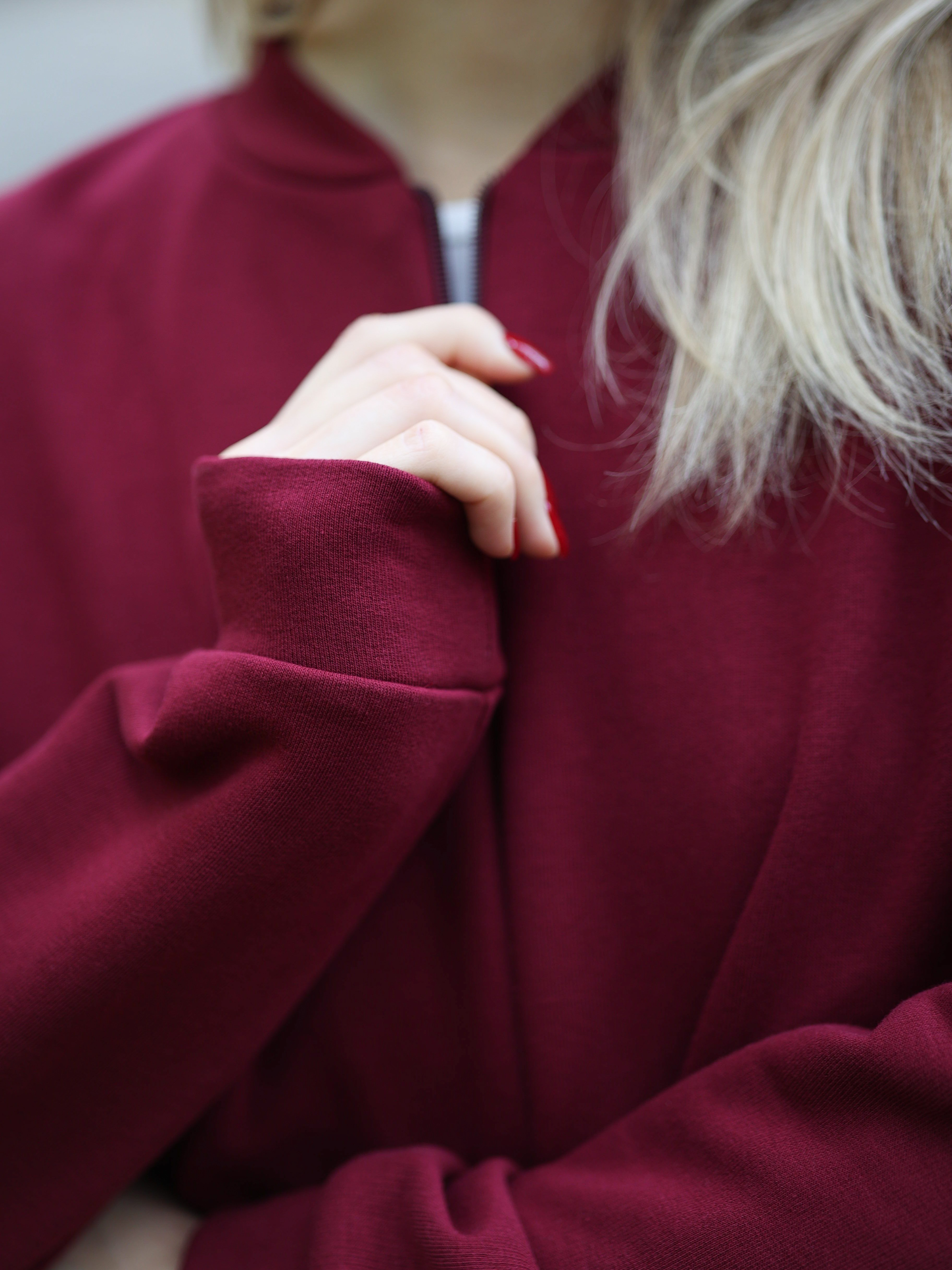 Women's Sports Suit Made of Fleece Chloe REVER Burgundy