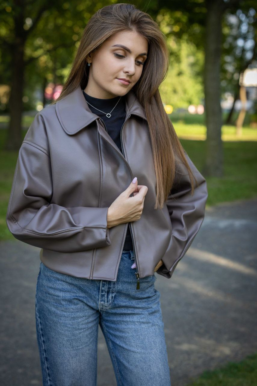 Куртка «Илона» экокожа какао