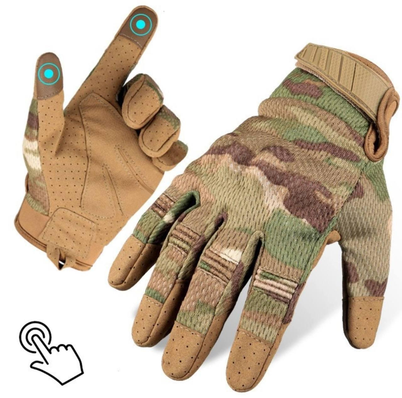 Тактические многофункциональные перчатки (Tactical Gloves A30) с сенсорными пальцами Мультикам