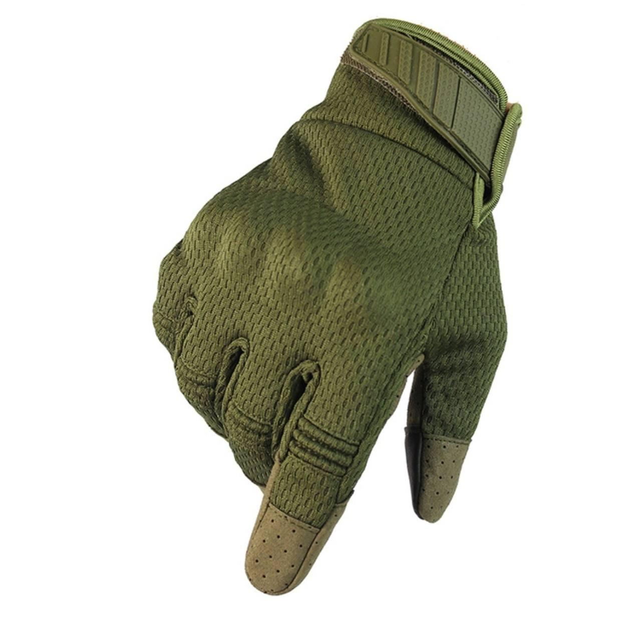 Тактические многофункциональные перчатки (Tactical Gloves A30) с сенсорными пальцами Оливка