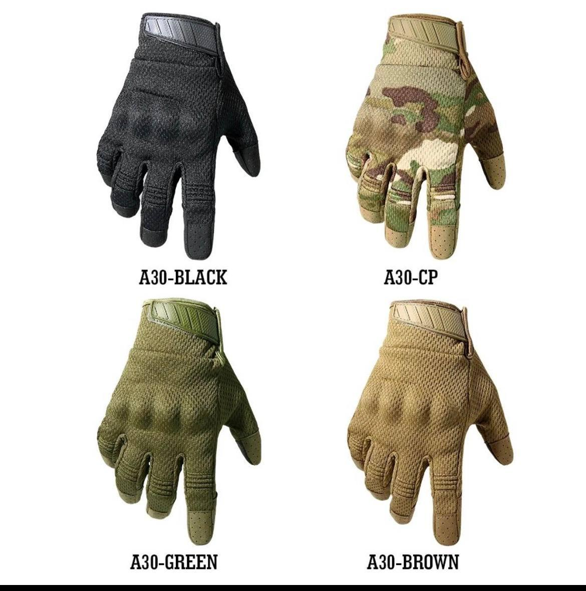 Тактические многофункциональные перчатки (Tactical Gloves A30) с сенсорными пальцами Чёрные