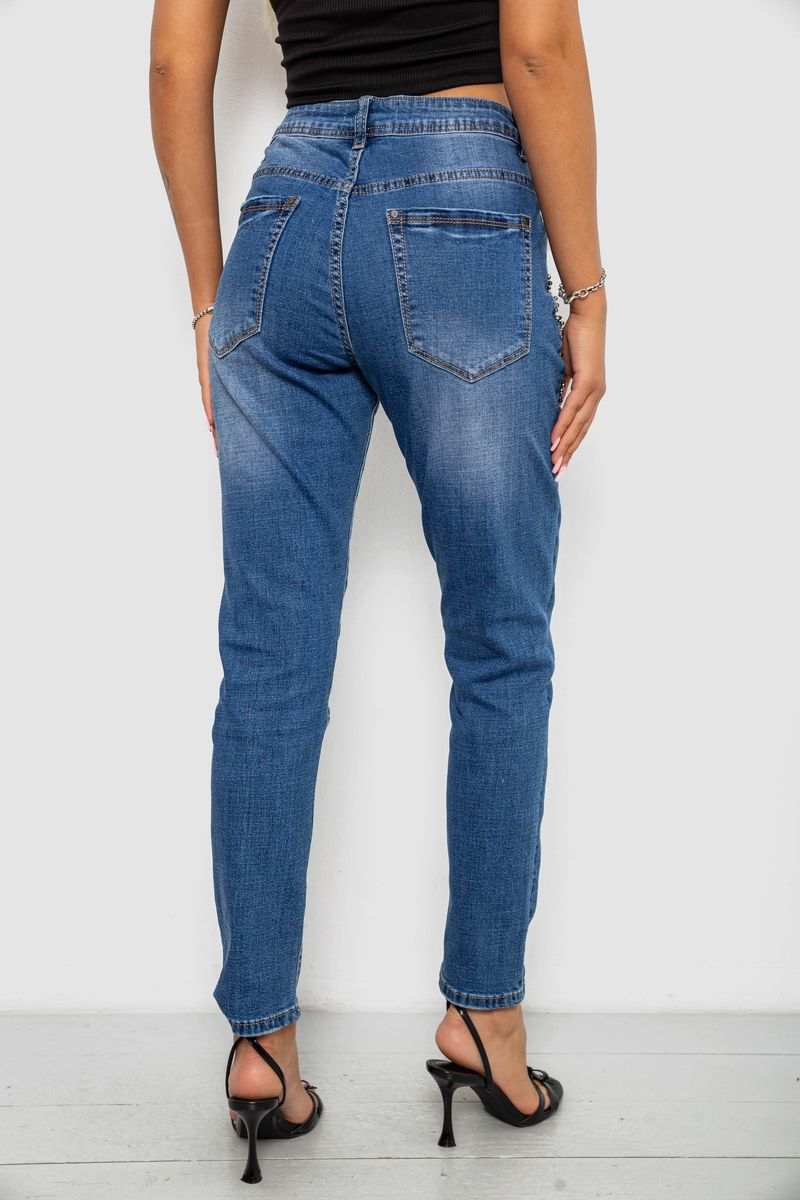 Джинси жіночі однотонні Skinny, колір синій, 244RVE-827