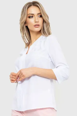 Блуза класична, колір білий, 230R152