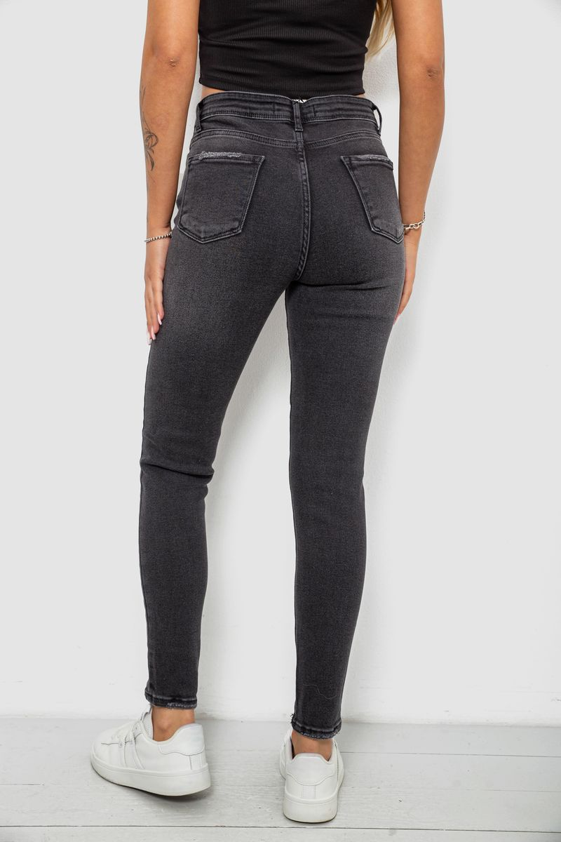 Джинси жіночі однотонні Skinny, колір сірий, 244RS123