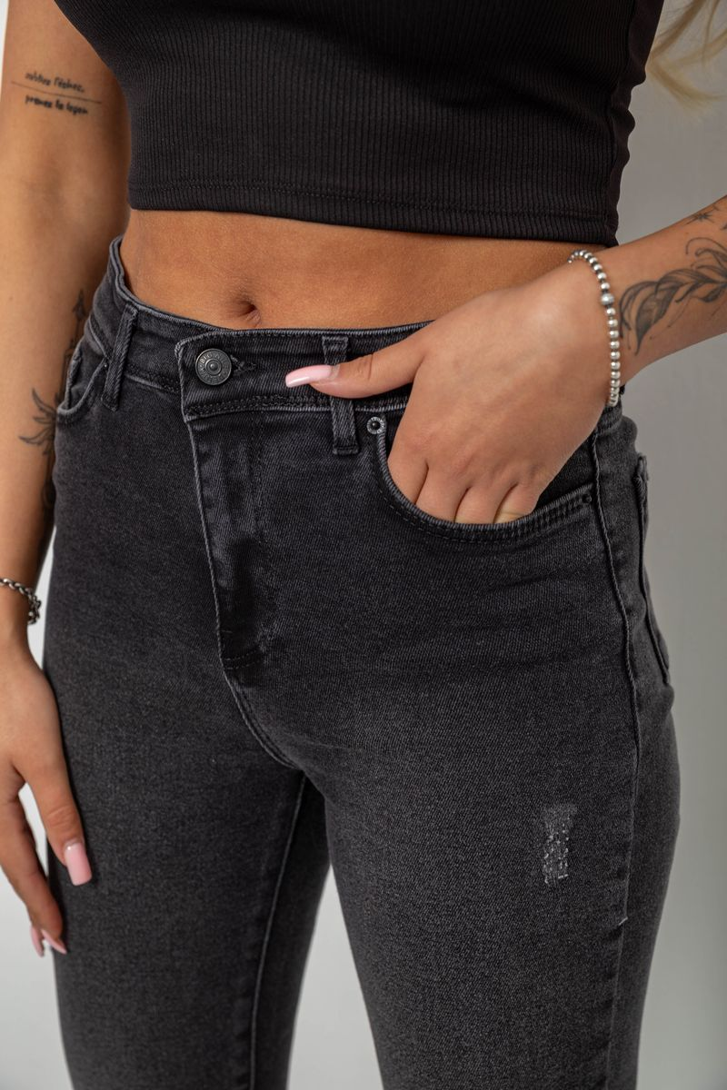 Джинси жіночі однотонні Skinny, колір сірий, 244RS123