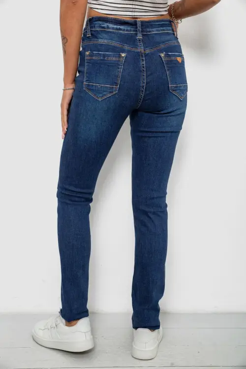 Джинси жіночі однотонні Skinny, колір синій, 244RNL2040
