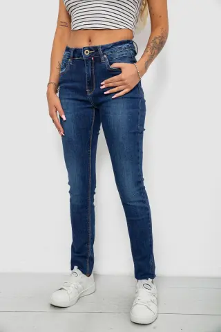 Джинси жіночі однотонні Skinny, колір синій, 244RNL2040