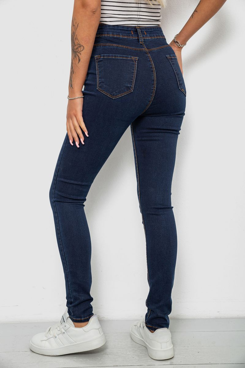 Джинси жіночі однотонні Skinny, колір синій, 244R502-5