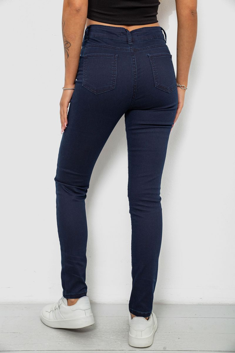 Джинси жіночі однотонні Skinny, колір синій, 244R253-10