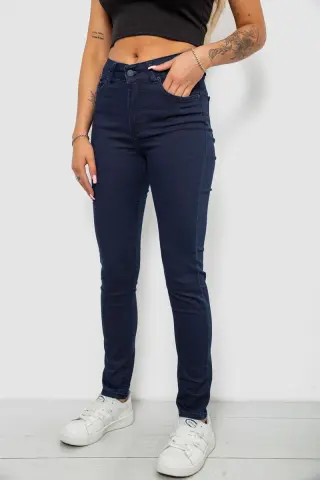 Джинси жіночі однотонні Skinny, колір синій, 244R253-10