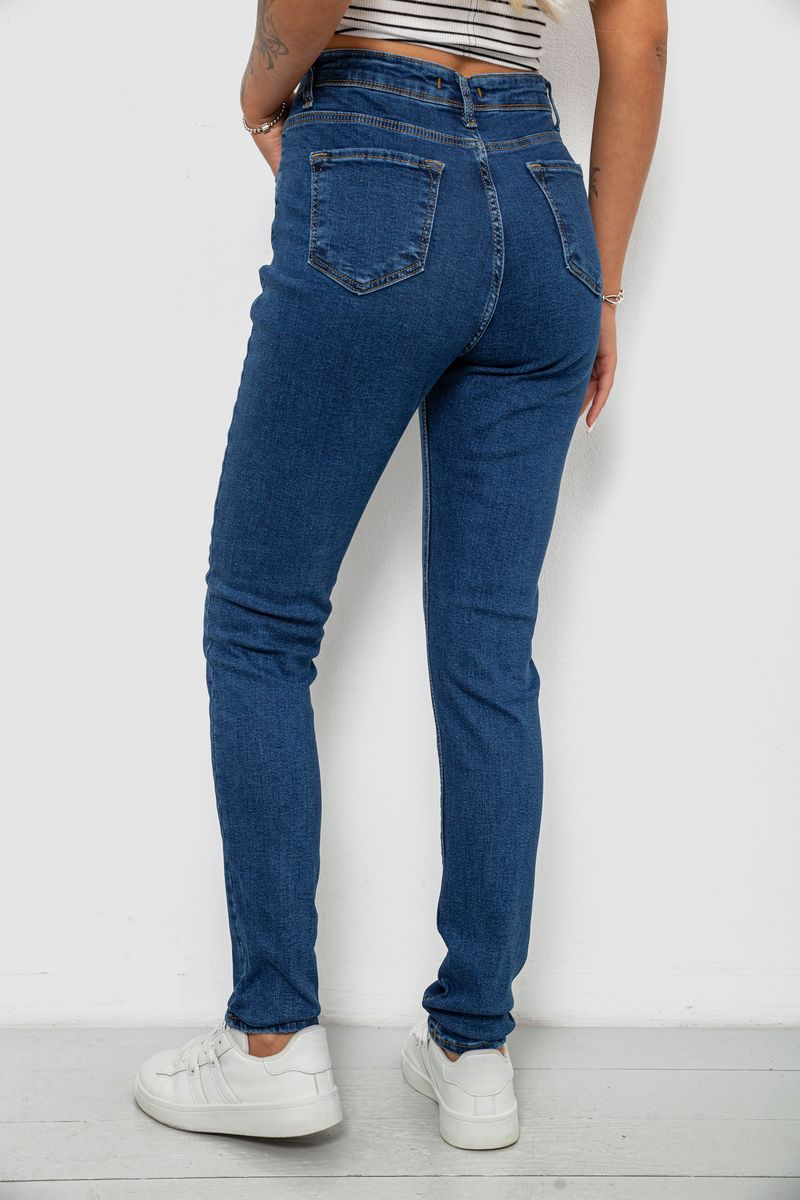 Джинси жіночі однотонні Skinny, колір синій, 244R2001-B