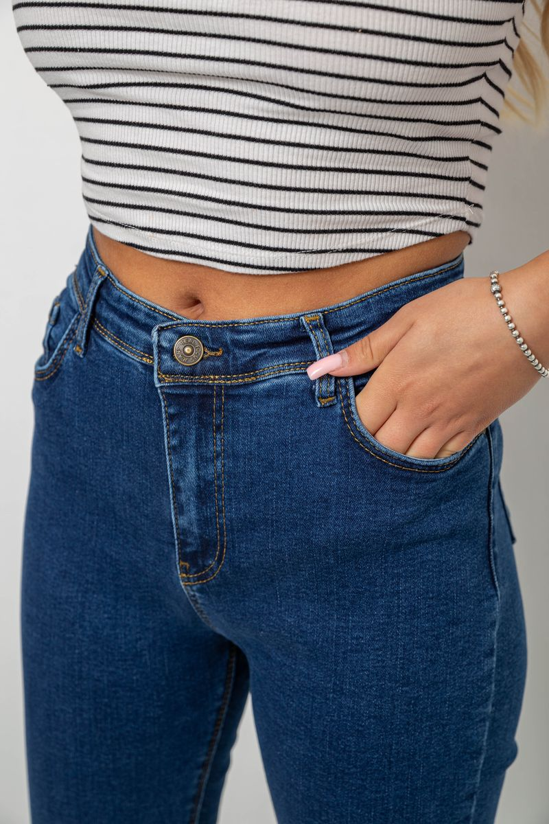 Джинси жіночі однотонні Skinny, колір синій, 244R2001-B