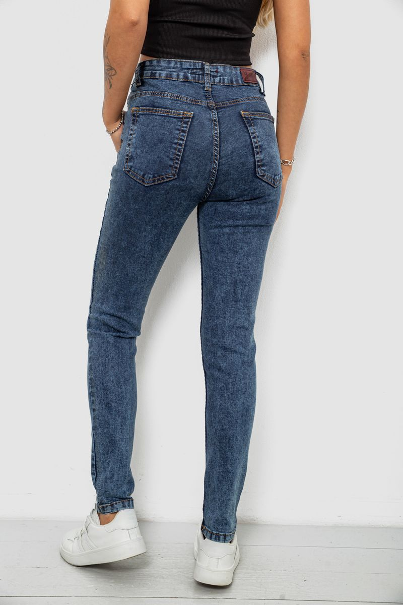 Джинси жіночі однотонні Skinny, колір синій, 244R1268