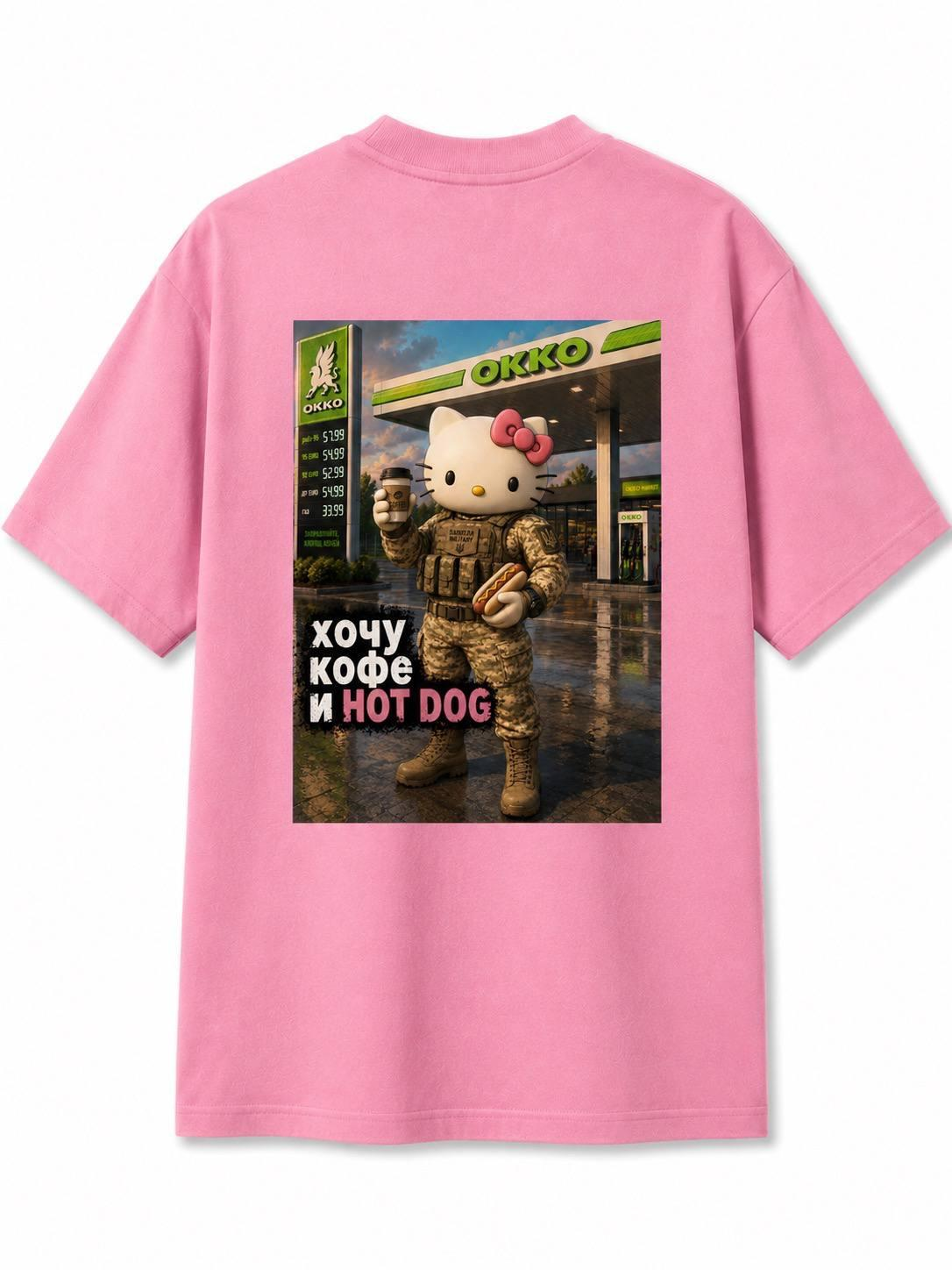 Розовая футболка Kitty Окко