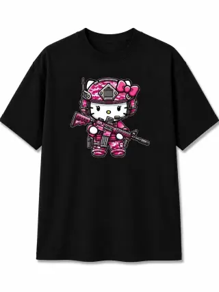 Футболка чорна Kitty