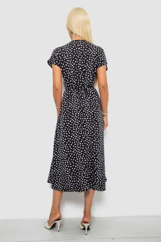 Women's Polka Dot Dress, Black Color, 257R177