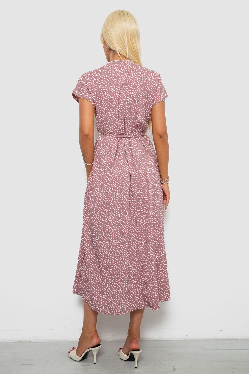 Women's Polka Dot Dress, Powder Color, 257R177-1