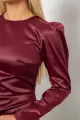 Сукня жіноча однотонна ошатна, колір бордовий, 244R379 - Фото 5