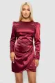 Сукня жіноча однотонна ошатна, колір бордовий, 244R379 - Фото 1
