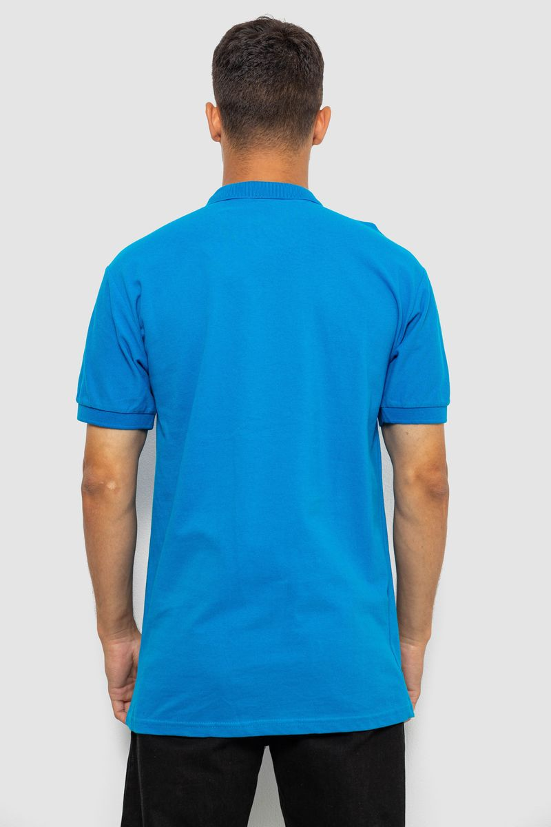 Men's Solid Turquoise Polo, Color Turquoise, 244R465