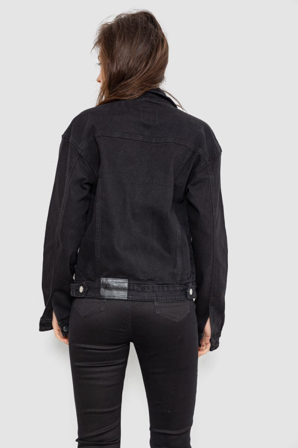 Куртка жіноча джинсова, колір чорний, 255RA2260